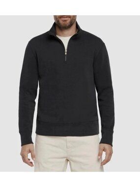 Kirkland Signature Men's L Navy Quarter-Zip Pullover Scuba Sweatshirt  M1000